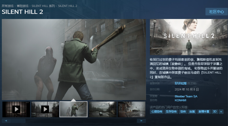 《寂静岭2|SILENT HILL 2》游戏介绍/便宜购买方法/价格/配置要求/中文