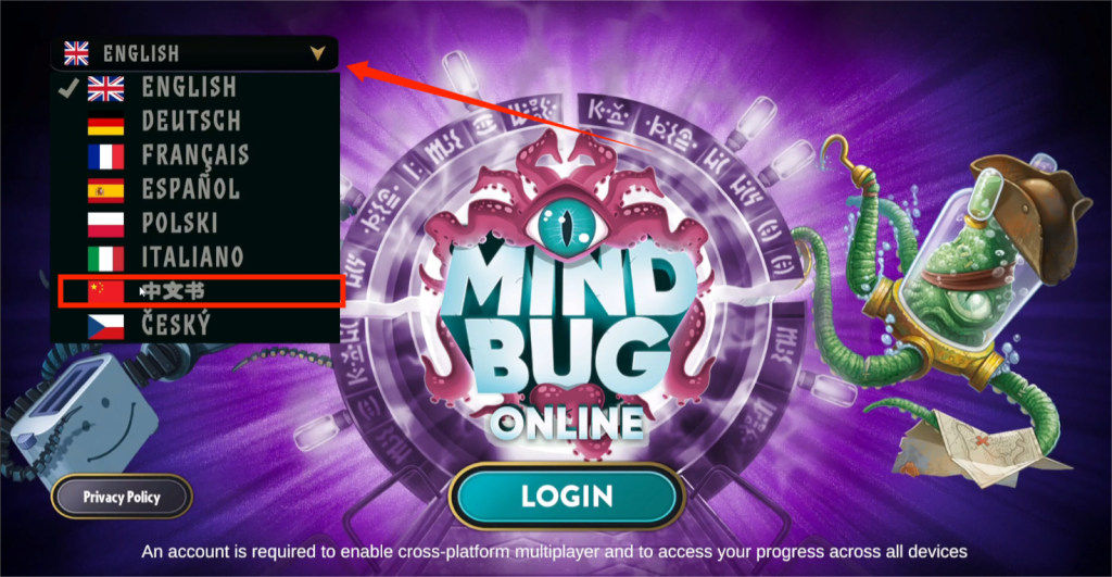 Mindbug Online|中文汉化设置以及游戏账户注册