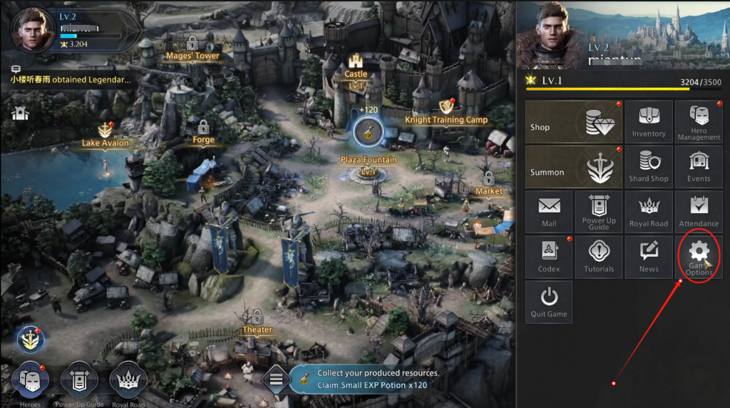 亚瑟王：传说崛起|游戏局内中文设置详细图文教程